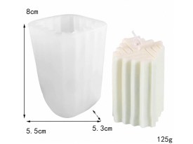 Molde silicona cubo rectangular acanalado